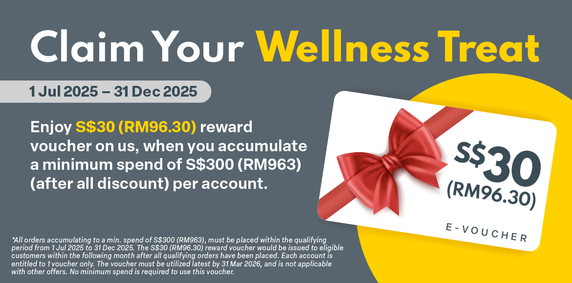 Enjoy S$30 (RM96.30) reward voucher on us!